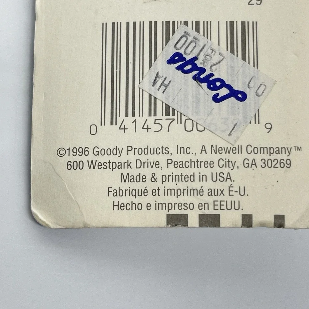 Vintage 1996 Goody Unbreakable Hair Combs 2 Pack #00639 USA Made 5